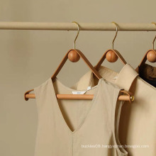 wood coated metal hook cloth hangers for wardrobe